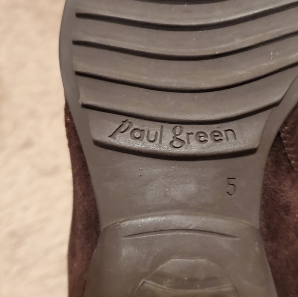 Paul Green Brown Leather Zip-up Boots - Picture 4 of 9